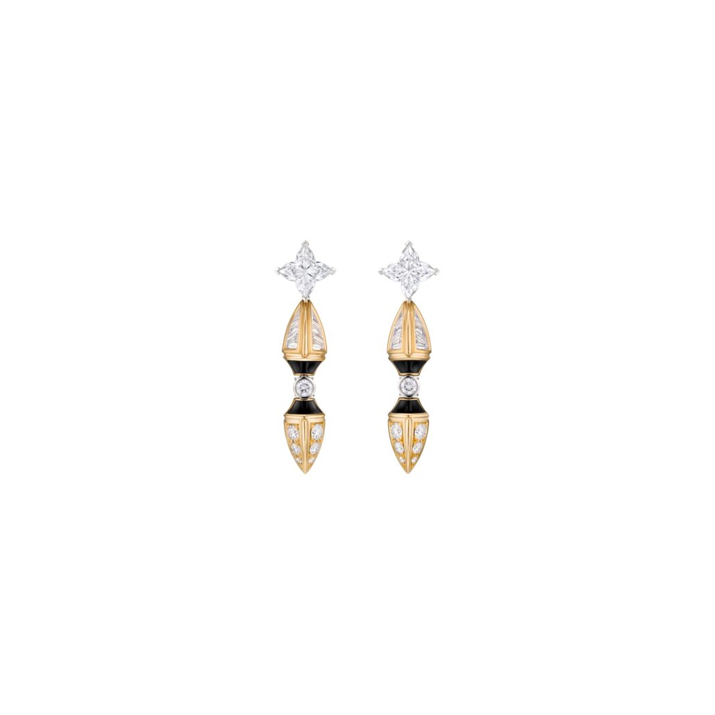 CONQUEST EARRINGS. LOUIS VUITTON MYTHICA COLLECTION LOUIS VUITTON HIGH JEWELRY