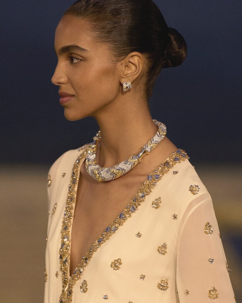 Louis Vuitton Mythica show HJ Totem Necklace and Earrings
