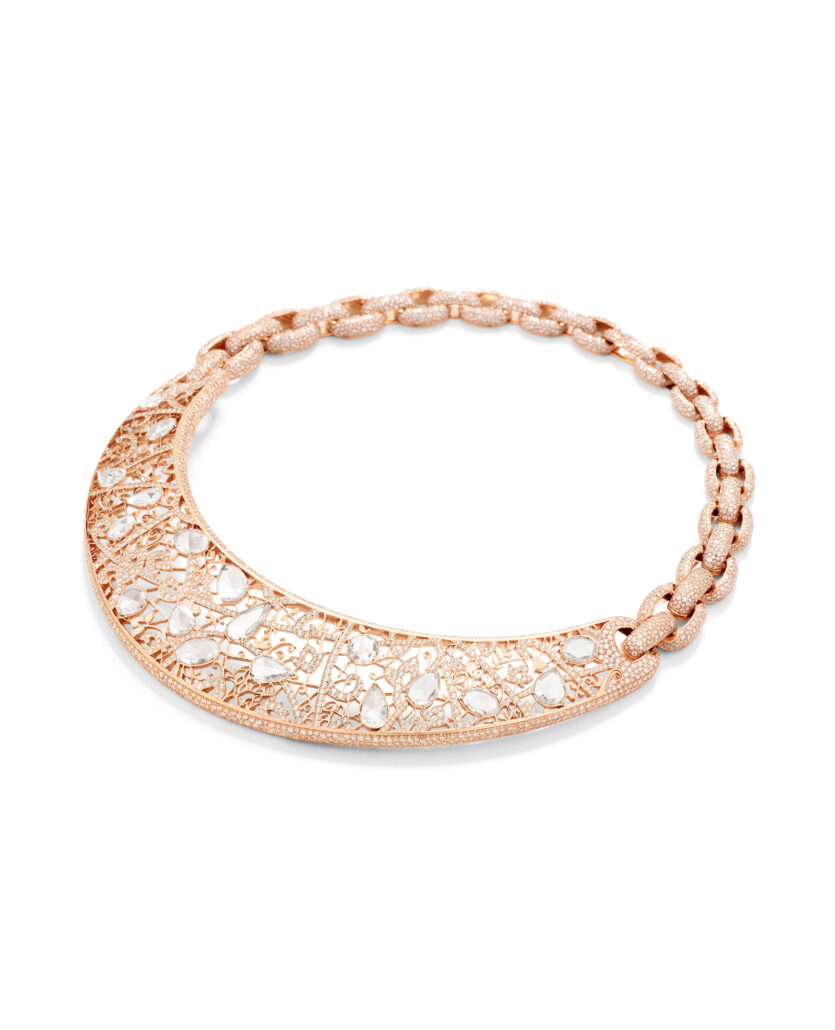POMELLATO STILE LIBERO HIGH JEWELRY ARABESQUE necklace rose gold diamonds