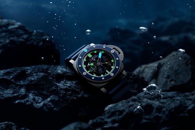 Panerai Submersible GMT PAM01495 underwater 640