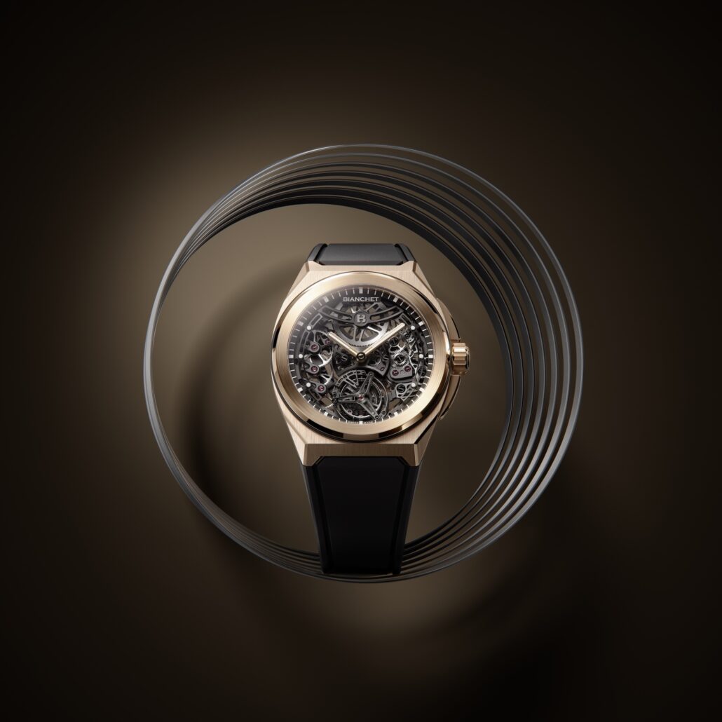 3. Rotondo UltraFino Gold black strap 1