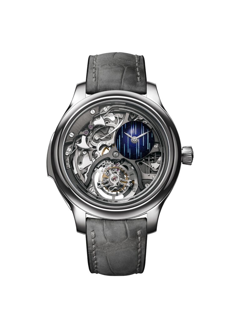 HMoser 1909 0501 Endeavour Minute Repeater Cylindrical Tourbillon Skeleton Cosmic Rain SDT W