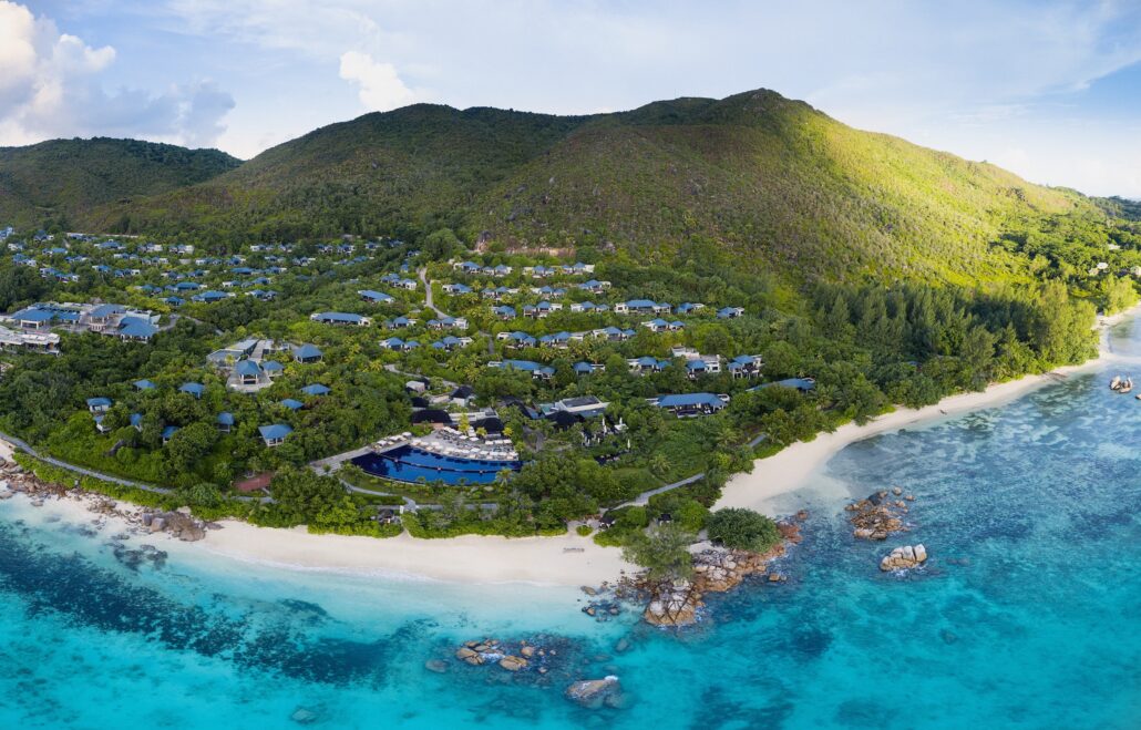 Raffles Seychelles Aerial Coast