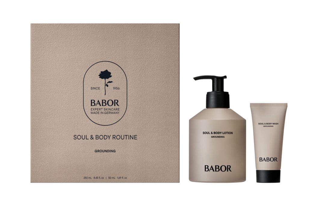 BABOR SoulBody Grounding Packshot RoutineLotionWash Set