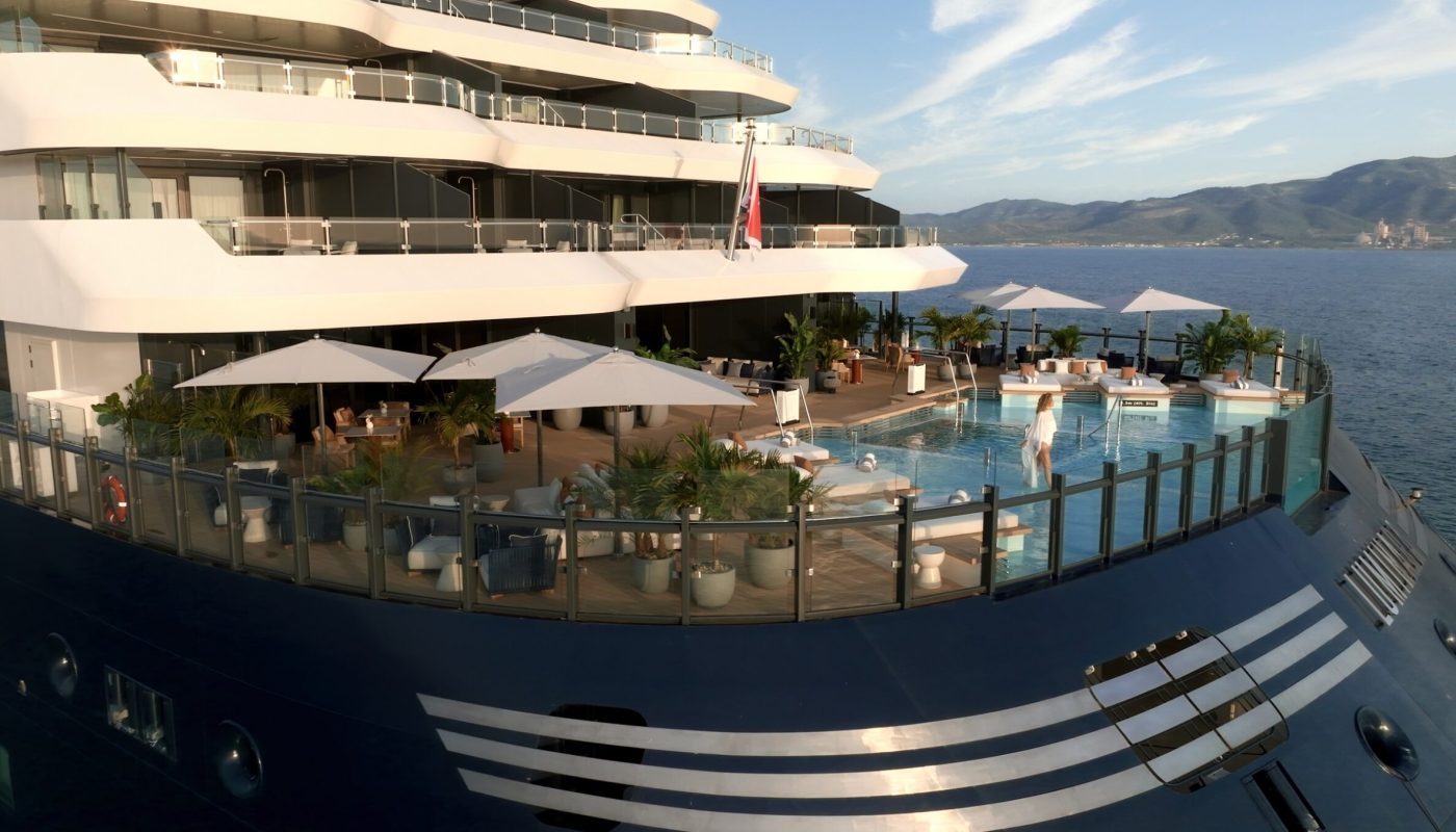 Exterior of Luminara's Beach House Pool.

Photographer: Edgardo Contreras; Unlimited, perpetual, exclusive, irrevocable world wide license excluding broadcast and out of home. Shoot date: June 17-26, 2025.