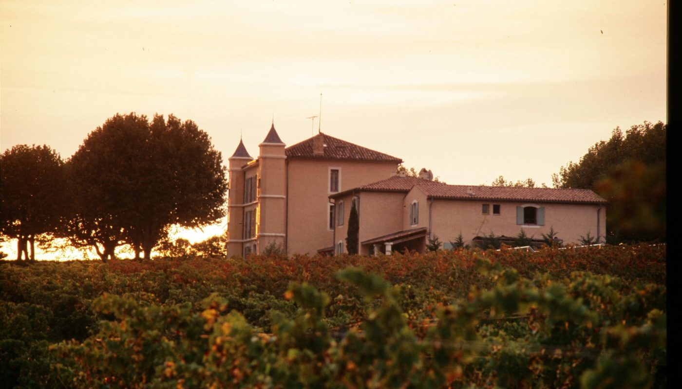 Ansicht von aussen Château Duvivier mit Weinberg im Vordergrund